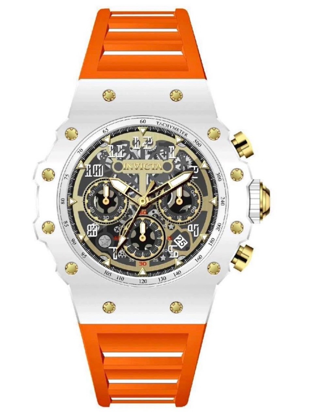 Invicta Racing Vaulthan Men's Watch - 44mm, Orange (69651)